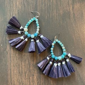 Blue tassel & stone earrings from Nordstrom